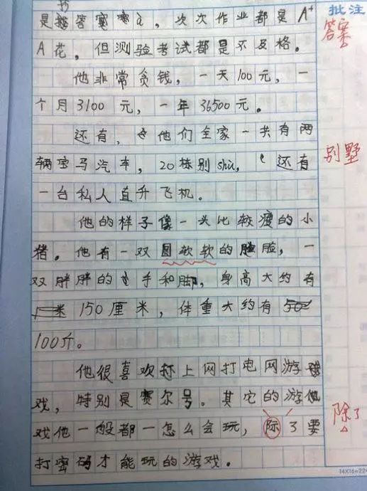 两张脸的老师作文600字{