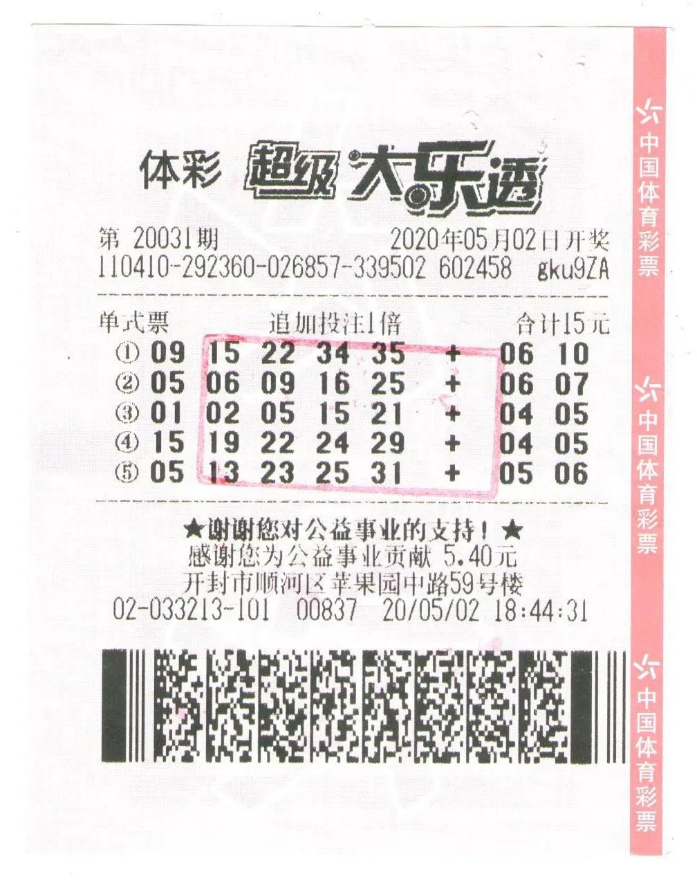 河南省双色球一等奖实票背后的故事河南双色球中奖票样{
